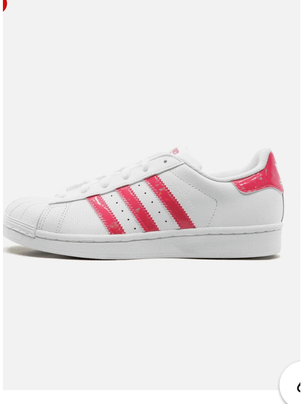 adidas Originals Superstar W White Hazy Rose Pink Sneakers FX5964 Size 8.5